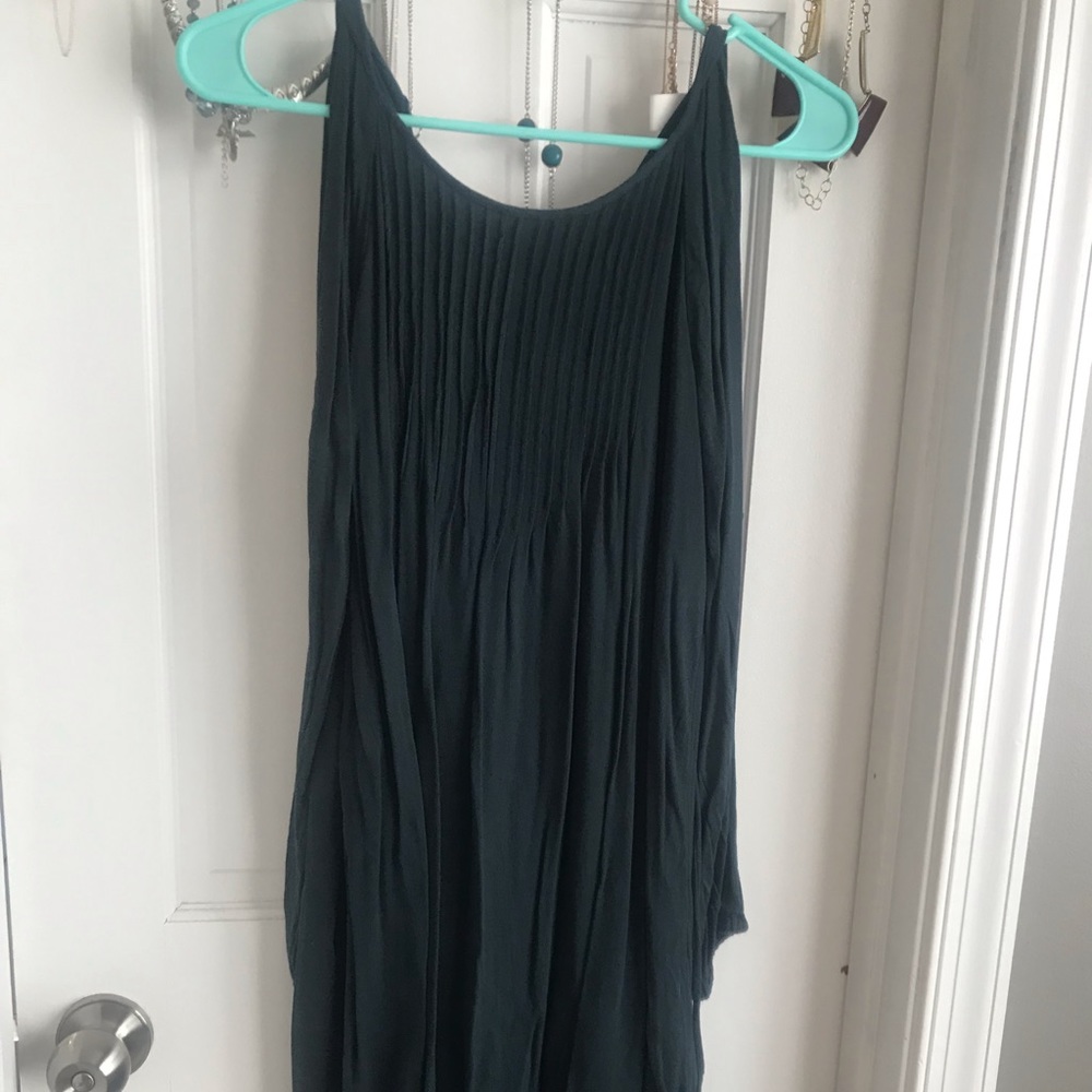 Dark Green Cold Shoulder Dress